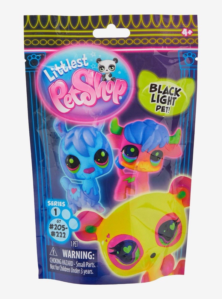 Hasbro Littlest Pet Shop Blacklight Pets Series 1 x1 Mystery Blind Bag