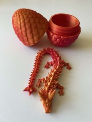 3D Printed Dragon Egg Full Articulated Crystal Dragon Fidget Toy Home Decor Toys