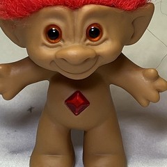 Ace Novelty Treasure Troll Red Hair Red Wishstone Vintage Figure Doll
