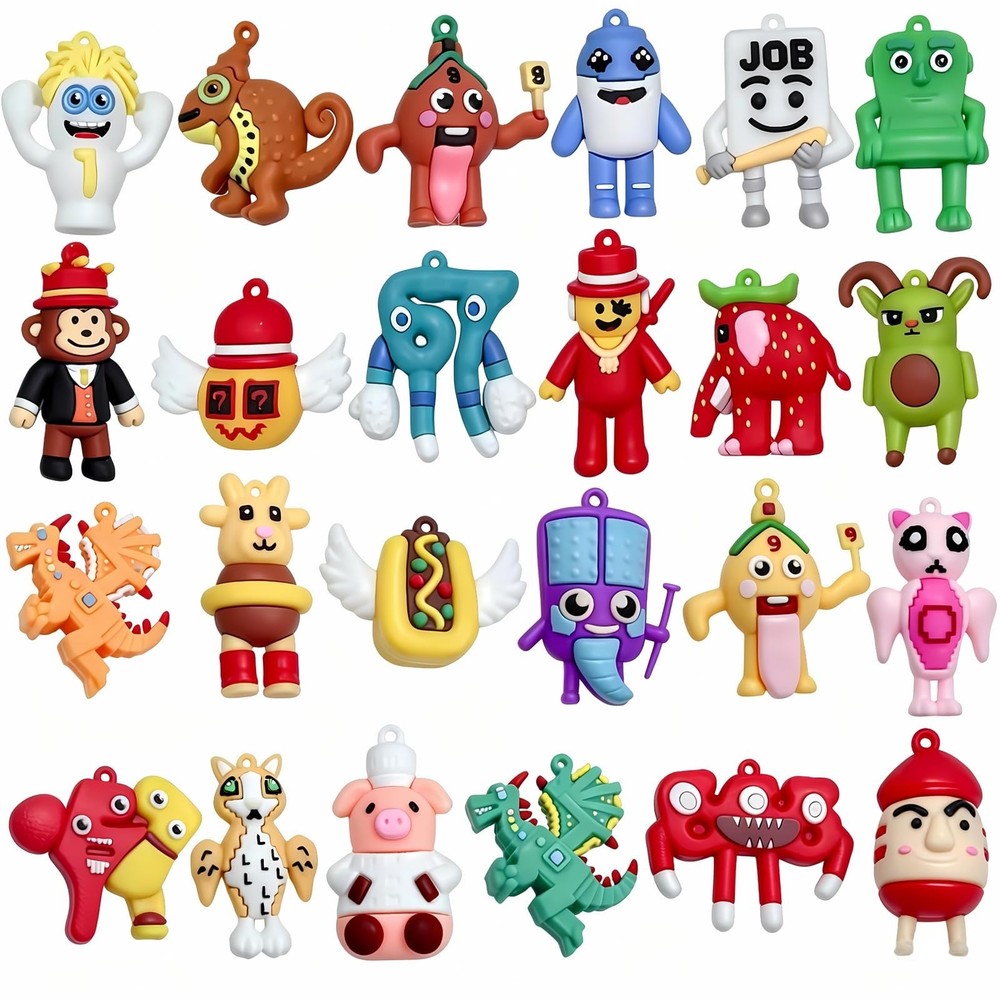 24PCS Brainrot Figure Set – Italian Character Display, Desk Decor & Gifts for Fa