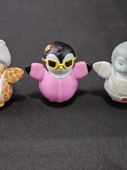 Lot of 5 Ultra Rare Pudgy Penguins Gray, Pink Hawaiian Blue, Pengu Loose 2″ Figs