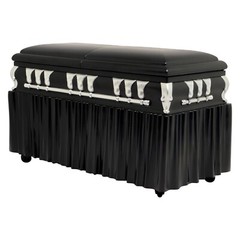 Deluxe Black Casket for WWE & AEW Wrestling Action Figures with Removable Base