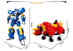 Toys MiniForce Super Dino Power FORCE TRIG Triceratops Rider Robot Knight Figure