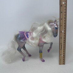 Kenner Fashion Fillies Chloe Horse Figure Silver Mare White Brushable Mane READ