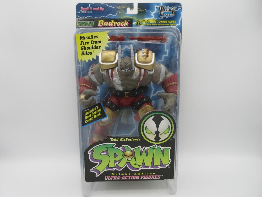 Spawn BADROCK v11 (Red/Gold Version) Series 2 Figure [McFarlane Toys, 1995] NIP!