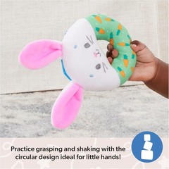 Hop Little Bunnies Sensory Rattle for Babies 3 and Up Tactile Stimulation