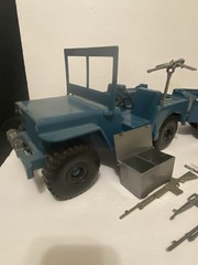 GI JOE 1960S/70S EMPIRE USA AIR FORCE JEEP/TRAILER WITH EQUIPMENT