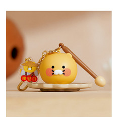 Kakao Friends Choonsik Buddha Wooden Fish Drum Figure Keychain Official New Free