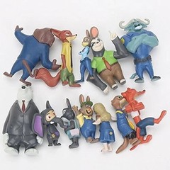 Zootopia Animals Dolls Figures Cake Topper Party Toys Gift – 12 Pcs Set