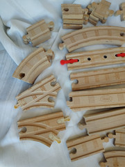Huge Lot 50 Thomas & Friends Wooden Railway Track Curve Straight