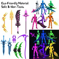 [6-PACK] Glowing Titan 13 Action Figure Set Already Assembled, Dummy 13 3D Pr…