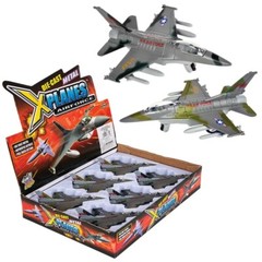 Diecast Pull Back F-16 Fighting Falcon Jets with Pullback Mechanism (6″) Die Ca