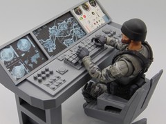 Custom 1:12 Mission Control Radar Panel w/ Operator Chair Diorama Prop Set TYPE1