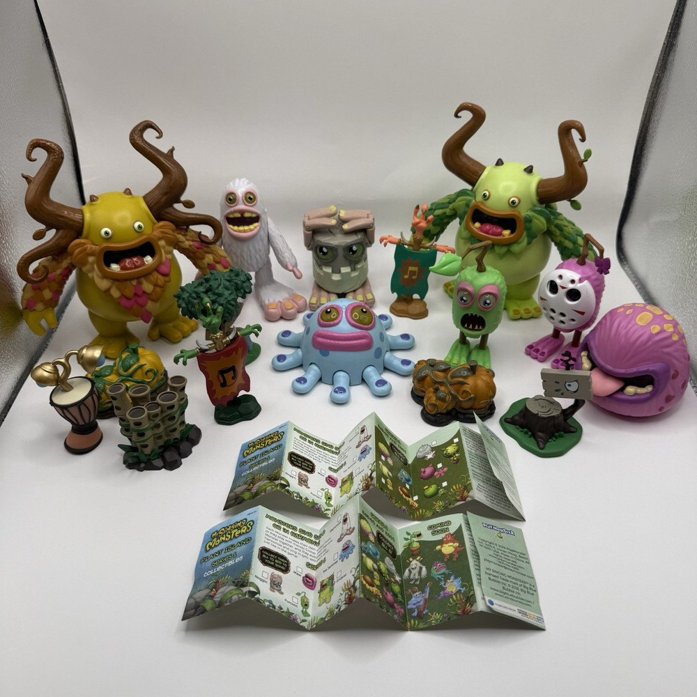 My Singing Monsters Action figures Lot Of 8 & Decorations Lot Of 8 (Working)