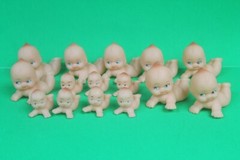 Lot 15 Kewpie Baby Dolls 1.75″ 3″ Rubber Toy Mini Dolls Figures Play Collectors
