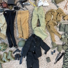 Huge Lot Of Vintage Hasbro 12in G.I. Joe, 21st Century Soldier Accessories