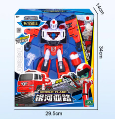 Tobot V Galaxy Detectives Rescue Flame Transforming Fire Engine Robot Figure Toy