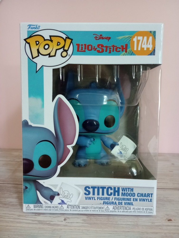 Funko POP! Disney Lilo & Stitch Stitch with Mood Chart #1744 W/Protector