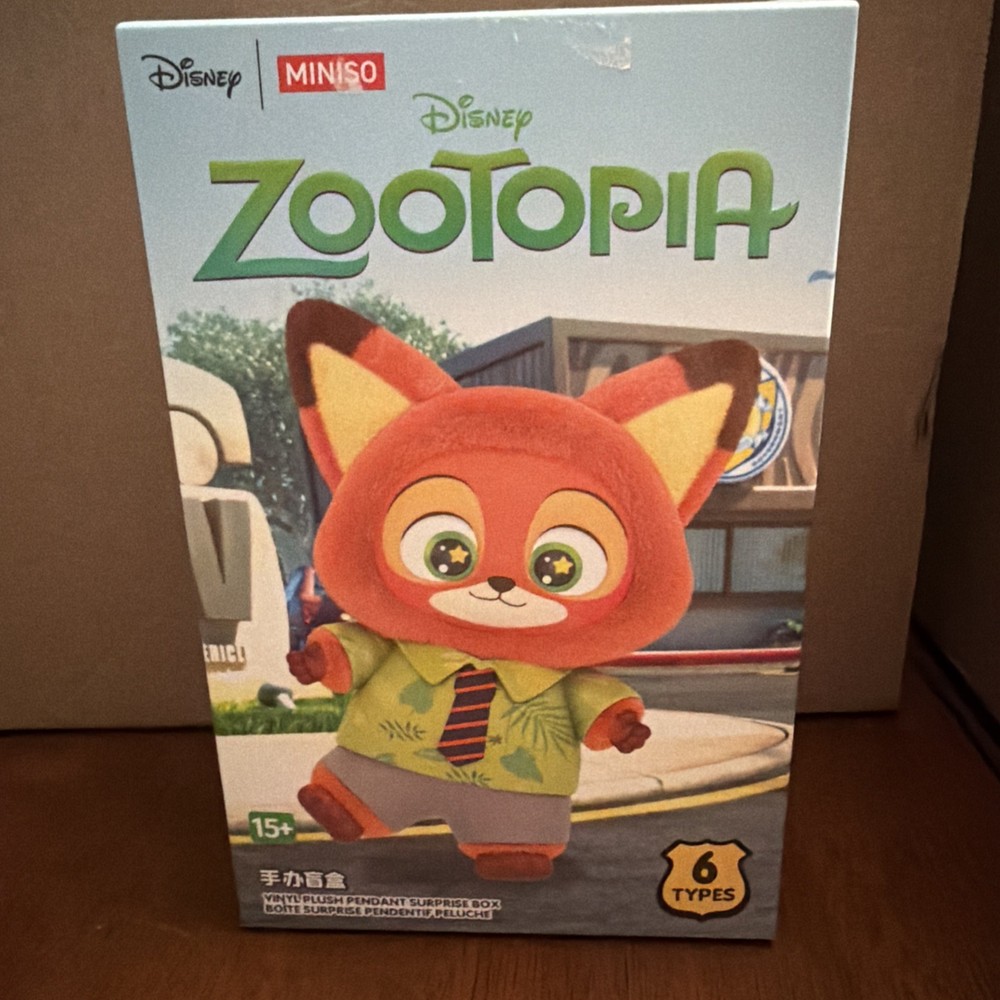 MINISO Zootopia Series Blindbox Confirmed Color, Plush Pendant & Keychain