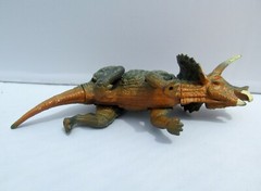Triceratops Green Red Yellow Dino Dinosaur Action Figure Figurine Cake Topper