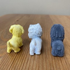 Kitty & Puppy In My Pocket Lot of 8 Vintage Dog & Cat Toy Flocked Figures