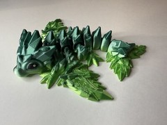 Articulated Baby Crystal Dragon Wyvern 5.5 inch Green Gradiant