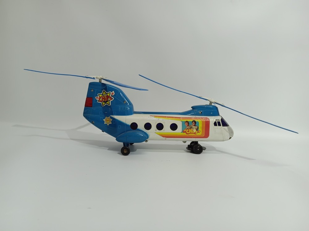 Helicopter Resgate CHiPs California Highway Patrol Glasslite Brazil Vintage 80 s