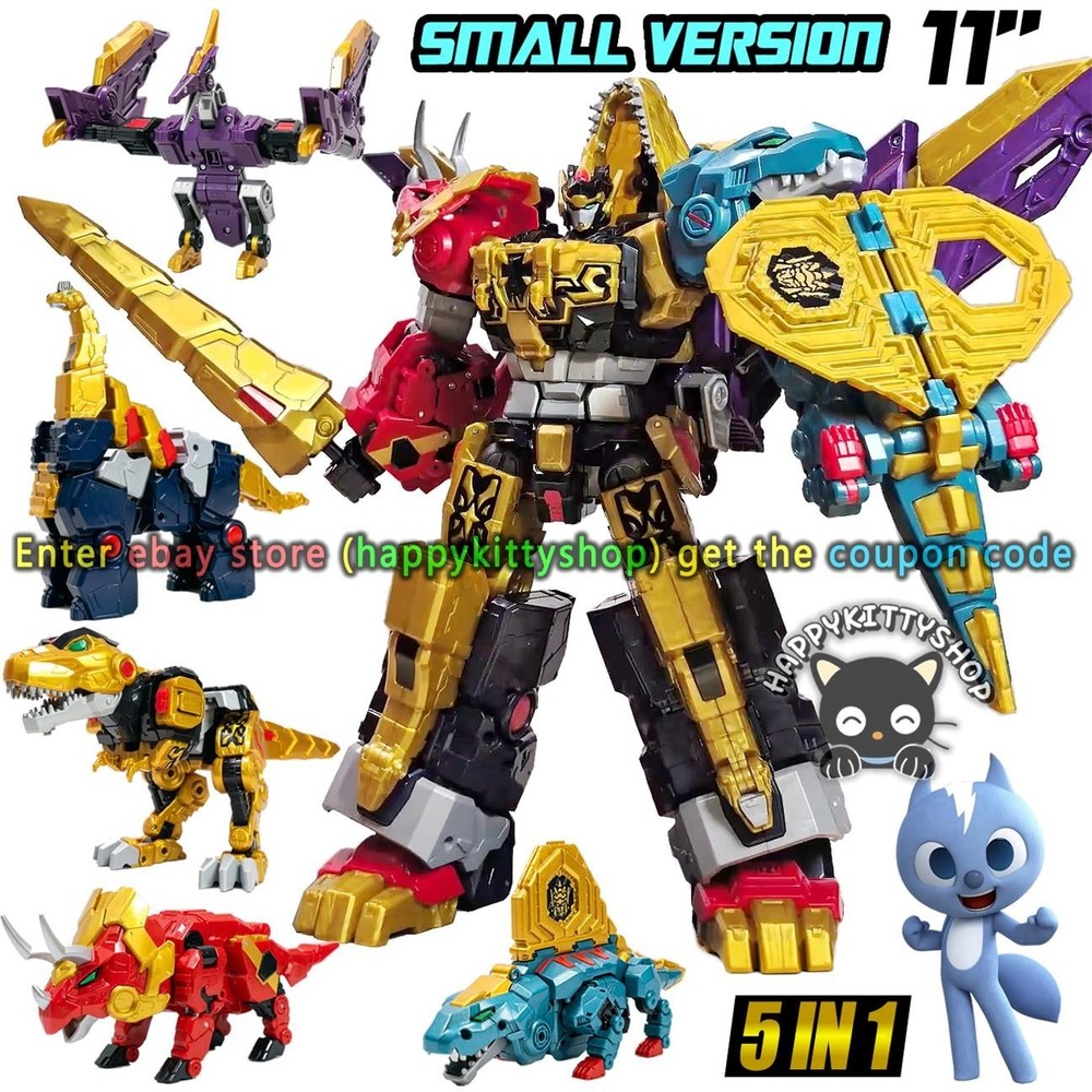 Miniforce Dinoid Warrior 11″ Dino Emperor Figure 5in1 Transformer Combiner Robot