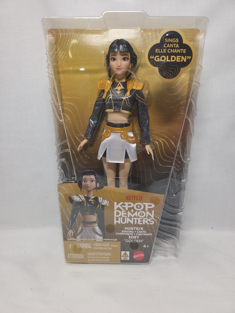 Mattel Netflix KPop Demon Hunters HUNTR/X Zoey “Golden” Singing Doll New
