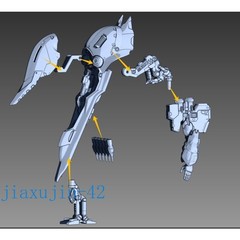 3D Printed NZ-666 Kshatriya Unpainted Model Kit Machine Gun Version 10cm Gift