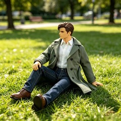 1/12 Scale Unisex Trench Coat for 6” Male & Female Action Figure Doll Clothes