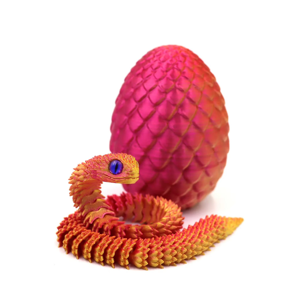 3D Printing Action Figure Snake Egg Toys Creative Stress Relief Anime Figures Mo