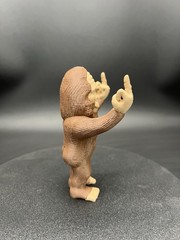 Bigfoot Figurine Flipping The Birdie! 3D Printed! 5” Tall!