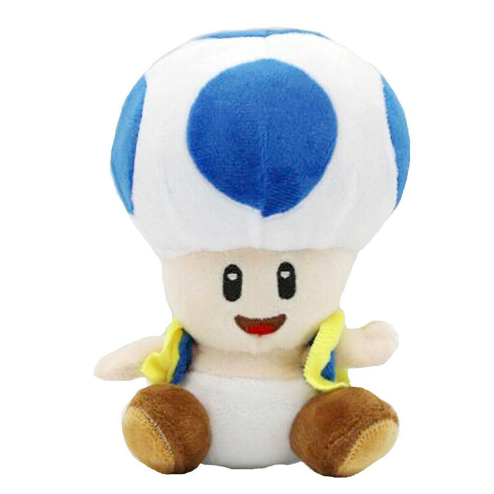 Super Mario Bros Brothers Blue Toad Koopa Bowser 6.5 inches Plush stuffed Toy