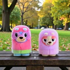 Bluey Fuzzies YOU PICK! Flocked Bluey & Friends Figures Series 1 Blind Boxes