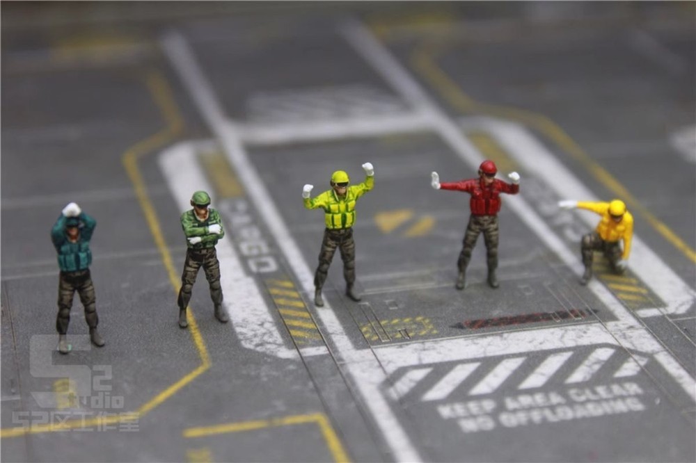 5pcs 1/60 1/72 1/100 1/144 Scale Pilot Carrier Scene Ground Crew Miniatures