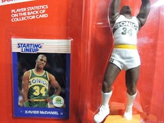 1988, Kenner, Starting Lineup, Xavier McDaniel, Seattle SuperSonics, figure and