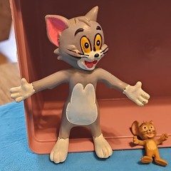 Vintage 1989 Tom and Jerry MGM Bendable Bendy Figure Set