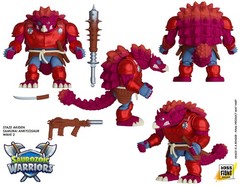 Boss Fight Studio Saurozoic Warriors Staze Akiden Samurai Ankylosaur 6 IN