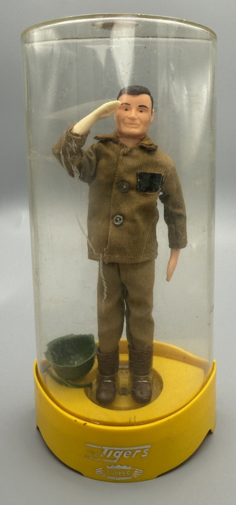 The Tigers Pretty Boy in original case package vintage 1966 Topper Toys soldier