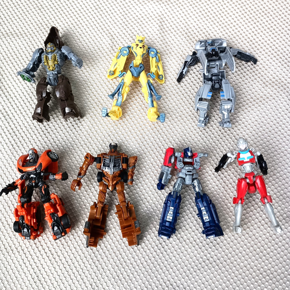 Lot (7) Transformers Rise of Beasts Figures Flex Changer Cheetor Optimus Primal