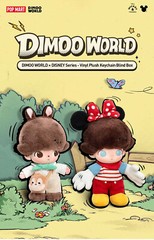 POP MART Dimoo World x Disney Series Blind Box Vinyl Plush Keychain Toys Dolls
