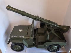 Vintage GI Joe 7000 Five Star Jeep & Mounted Gun & Searchlight First Edition