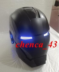 US!!! AUTOKING Iron Man MK5 1:1 Helmet Wearable Voice-control Black Mask Cosplay