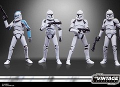 Star Wars Vintage Collection Phase I Clone Trooper 4-Pack Army Set Hasbro TVC