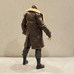 PB-MF-BANE-LTC: Deluxe Faux Leather Dark Brown Coat for McFarlane TDKR Bane