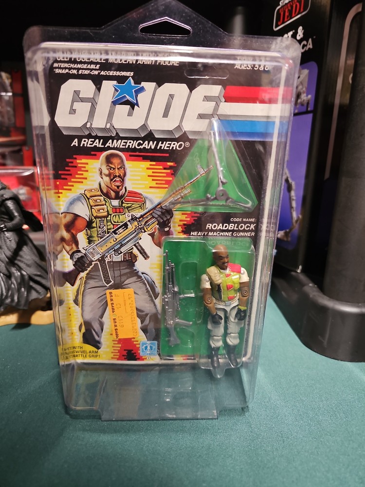 1986 G.I Joe Roadblock Heavy Machine Gunner MOC