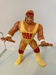 hulk hogan vintage 1990 hard plastic figure 5”