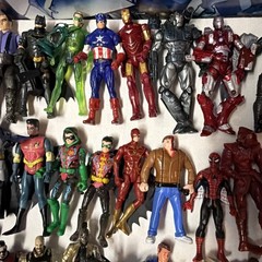 HUGE 4″ Action Figure Lot Of 68 No Duplicates Vtg 85′ Marvel DC Battlestar READ