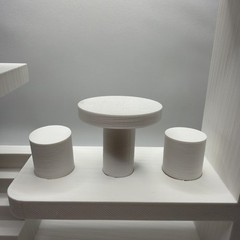 White Smiski Toy House Display With Furniture Mini House Display, Smiski Display